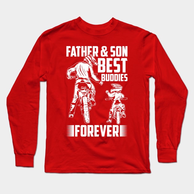 FATHER AND SON BEST BUDDIES Long Sleeve T-Shirt by Jackies FEC Store